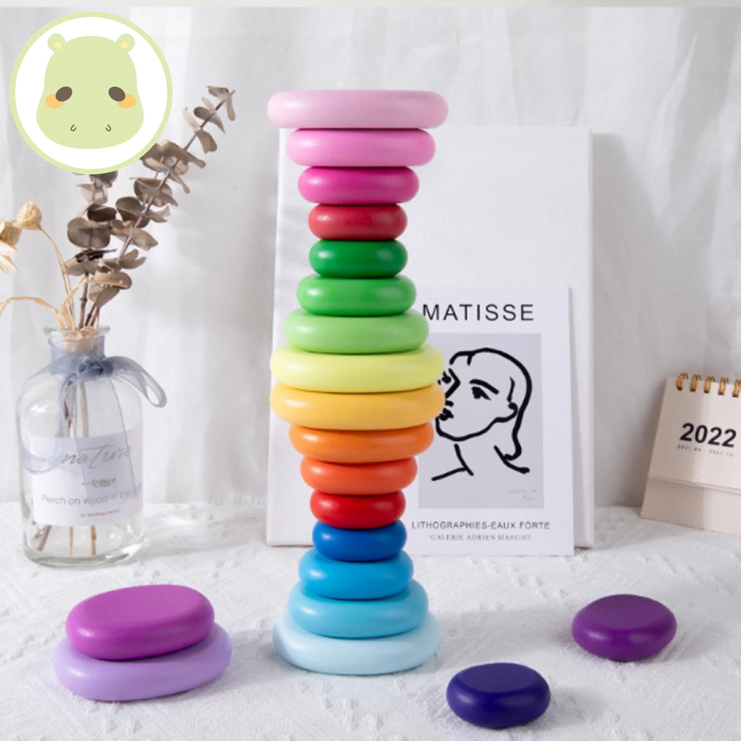 Rainbow Balancing Pebbles